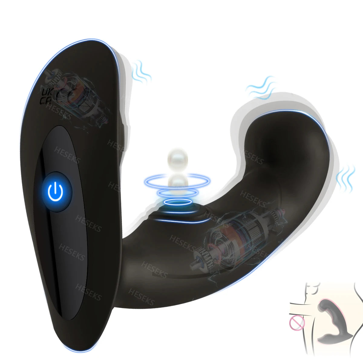 HESEKS Prostate Massager Vibrator Anal Plug Sex Toy for Men Dildo   Vibrating Butt Plug Male Masturbator Adult Goods Couples