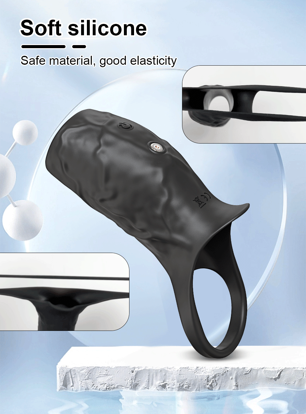 Sex Toys for Men Vibrating Penis Sleeve Cock Ring Female G Spot Stimulate Vibrator Penis Erection Trainer Delay Ejaculation 18+