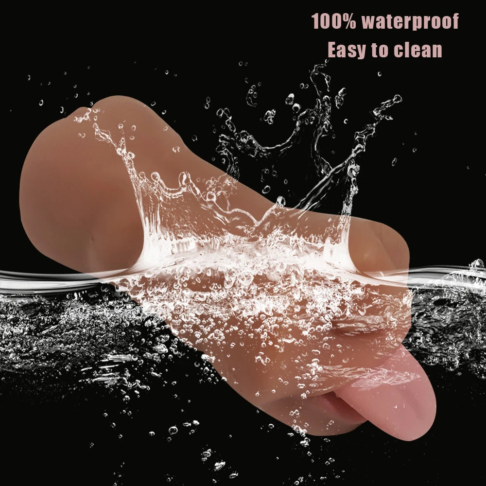 3 In 1 Male Masturbator Cup Realistic Artificial Vagina Pussy Tight Vagina Anus Sex Toy Mouth Textured Masturbation Tool for Men