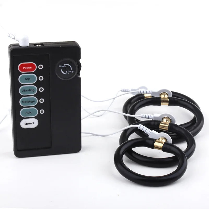 Sex Products Stimulation Massage Sex Toys For Men Electro Shock Therapy Extender Penis Rings Cock Ring Flirting Toy Penis