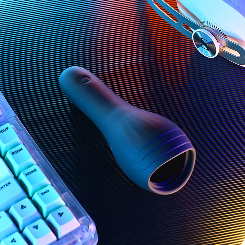 Sex Toys for Men Rechargeable Penis Massager with 10 Vibrators Male Masturbator Delay Lasting Glans Trainer Men's Glans Vibrator