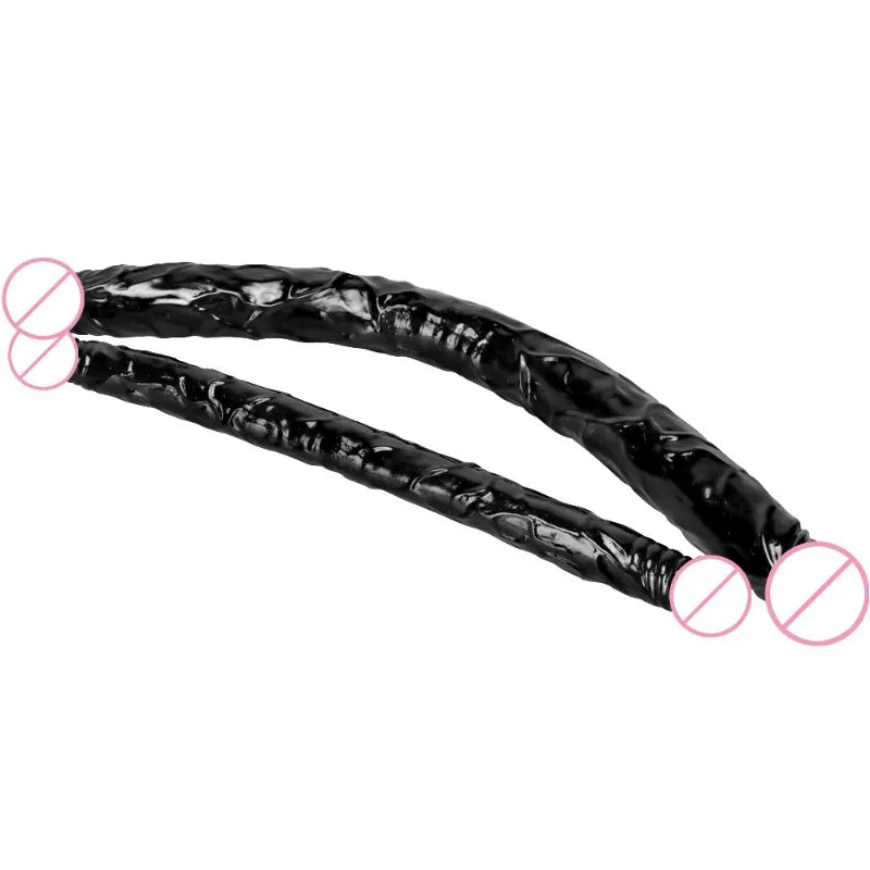 Double-headed Dick Simulated Dildo Rubber Penis Lesbian Pussy Dilated Penetration-anal Masturbation Sexy Adult Female But-pluk