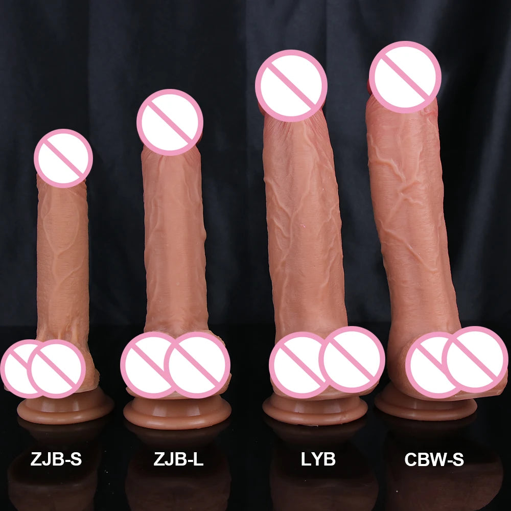 Realistic Dildos for Women Skin Testicles Dildo Anal Vaginal Stimulation Strapon Big Penis Adult Supplies Sex Toys for Woman