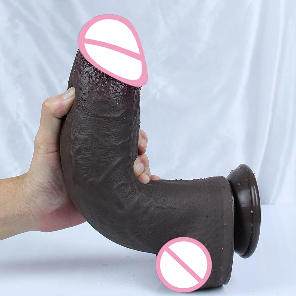 7.5cm Huge Dildo Realistic Soft Penis Thick Dick Sexy Cock Suction Cup Adults Anal Sex Toys For Women Vagina Strapon Masturbator