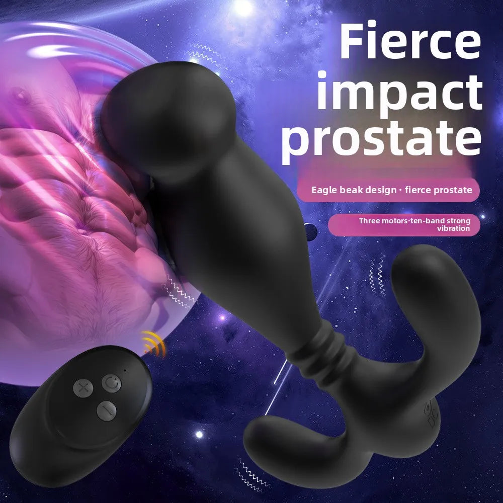 10 Vibrating Ass Plug Modes Sex Toy for Control Men Gay Adult Toys Anal Silicone Anal Vibrator Prostate Massager with Stimulator