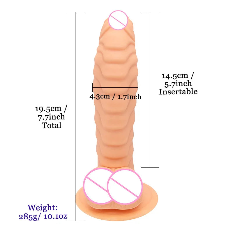 GOFLYING  Animal Dildos for Women Wholesale 7.7 Inch Anal Masturbation Realistic Dinosaur Scale Crystal Animal Dildo Sex Toy