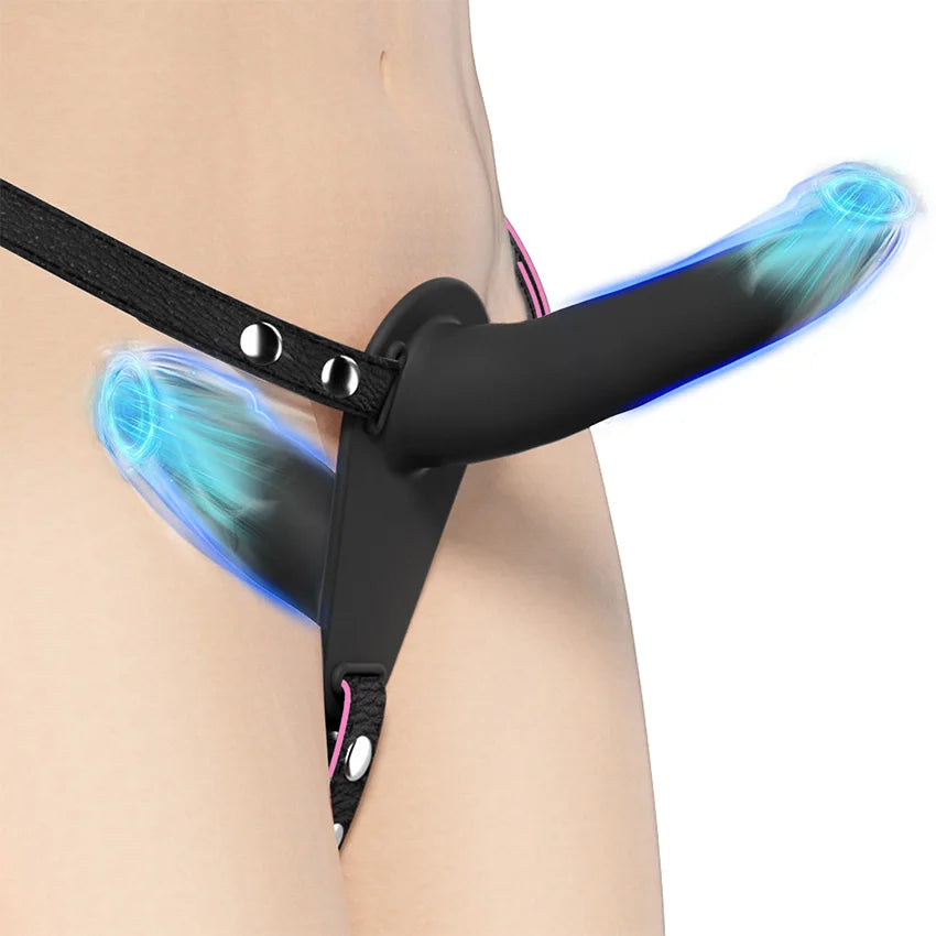 Double Penis Vibrator Dual Ended Strap on Elastic Harness Belt Strap On Dildo Adult Sex Toys for Woman Couples Anal Soft Dildos