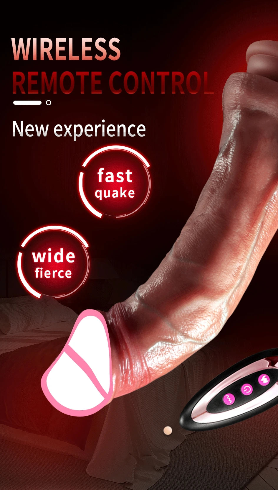 Wireless Vibrator Telescopic Dildos For Women Big Dildo Vibrador Heating Skin Feeling Dick Realistic Penis Large falos Silicone