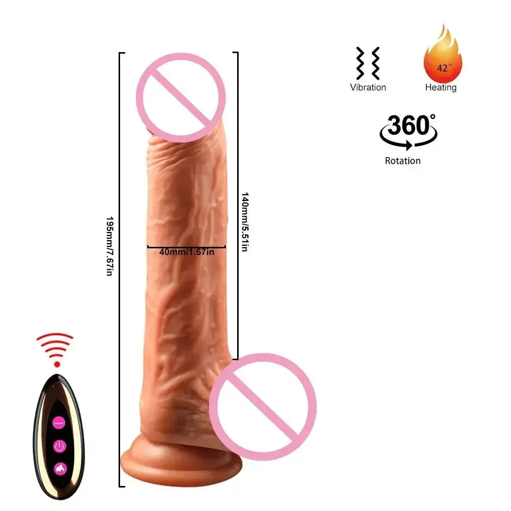 Big Vibrator Dildo for Women Heating Thrusting Realistic Penis Sex Toys Artificial Rubber Dick Adult Toys Soft Dildos Vibrators