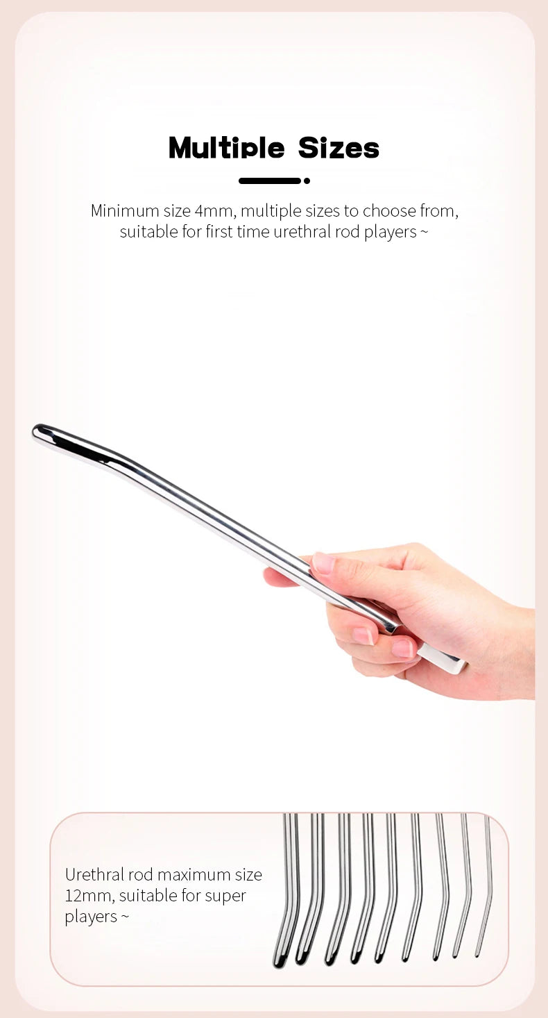 Adult Sex Toys For Men Penis Plug Stretching Male Private Goods Smooth Head Stainless Steel Catheters Urethral Sounds Dilators