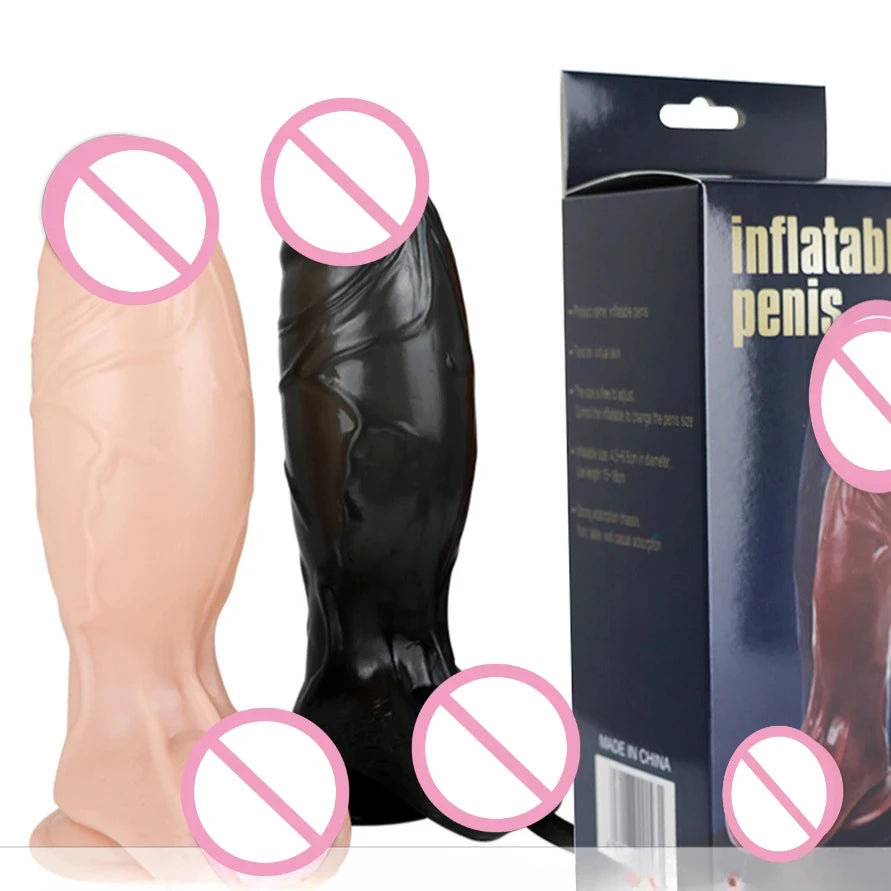 Inflatable Adjustable Size New Realistic Dildos Erotic Dildo Artificial Penis G-spot Large Anal Plug Female Masturbation Sex Toy