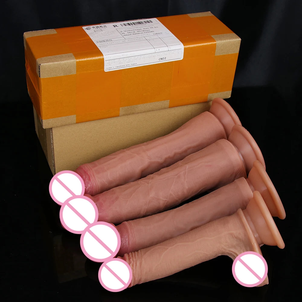 Realistic Dildos for Women Skin Testicles Dildo Anal Vaginal Stimulation Strapon Big Penis Adult Supplies Sex Toys for Woman