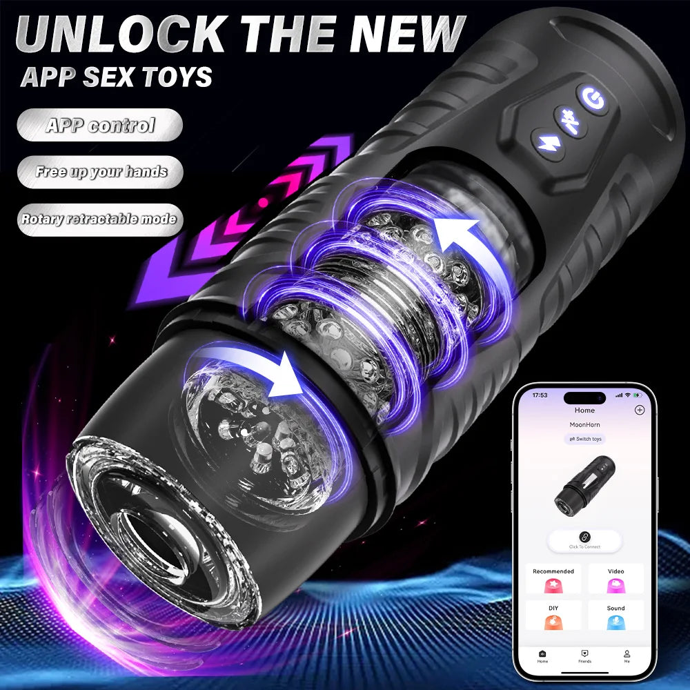 APP Automatic Male Masturbator Sex Toys for Men 7 Thrusting Modes Adult Toy Male Sex Toys Hands Free Pocket Pussy Sex Machine