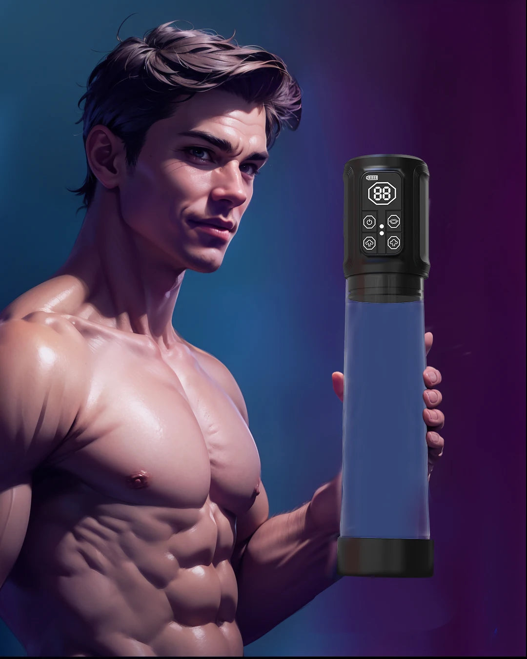 Male sex toy waterproof penis pump - a sex toy penis expander for male erection, an adult toy for male masturbation