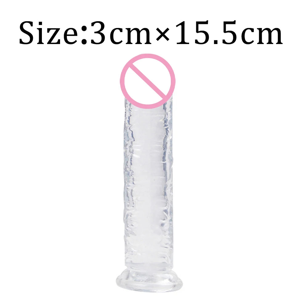Dildos Jelly Dildo 7 Sizes Transparent Dildos Soft Butt Plug Small Penis Anal Sex Toys Female Masturbator Man Gay Penis
