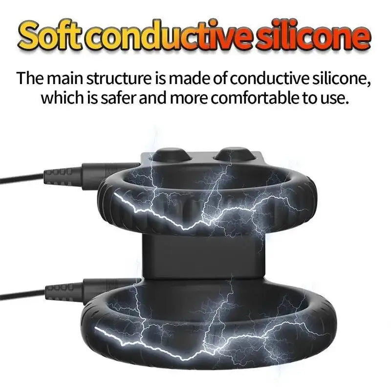 Electric Shock Penis Ring Sex Toy For Men Electro Stimulation Device Delay Ejaculation Bdsm Couple Play Enhancer Adult Gadget