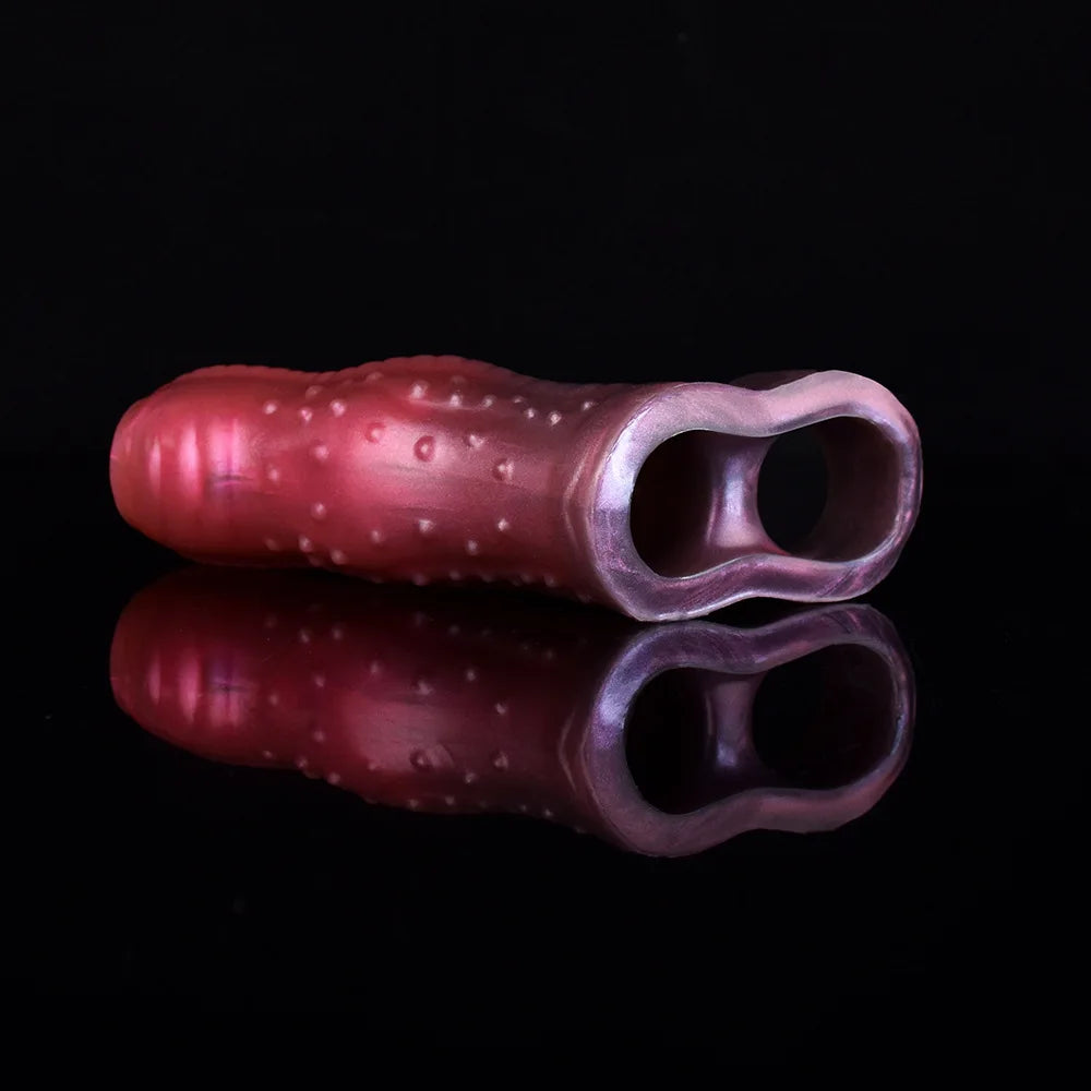 YOCY Silicone Penis Sleeve S,M,L Size Open-ended Animal Dildo Sheath Texture Massager Sex Toy For Men Women