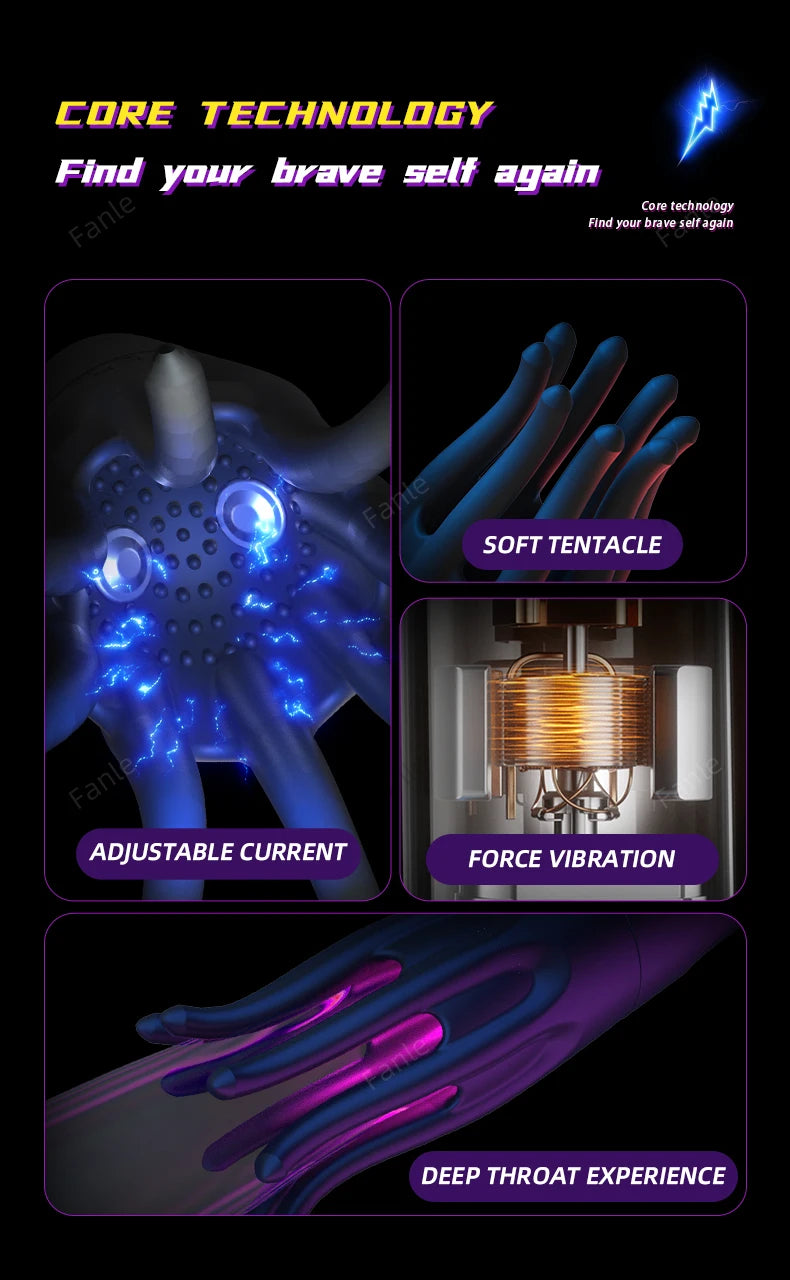 Male Glans Stimulate Massager 10 Modes Penis Delay Trainer Vibrator Rotate Masturbator Automatic Oral Climax Sex Toy For Men