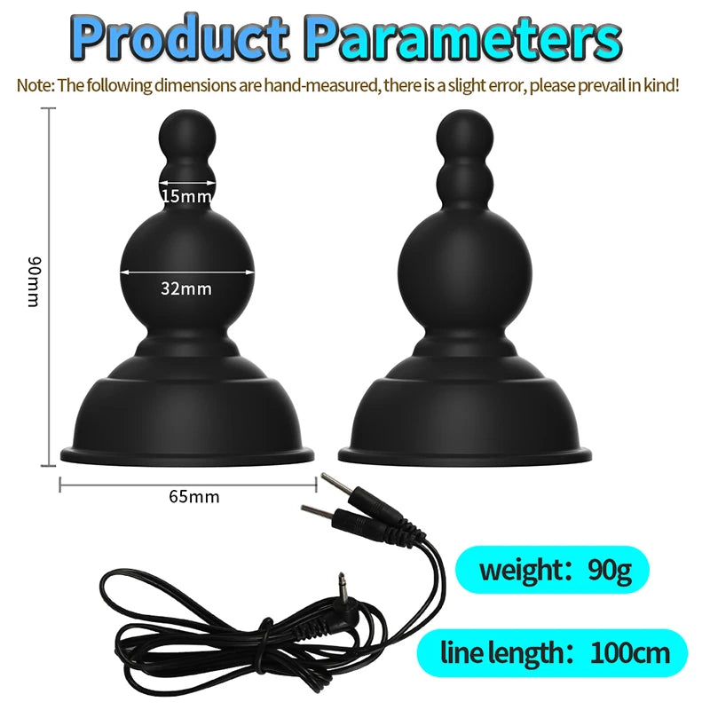 Powerful Breast Pump Sex Toy For Women Men Gay Electric Shock Pulse Breast Pump Vaginal Pump Electro Shock Orgasmic Masturbation