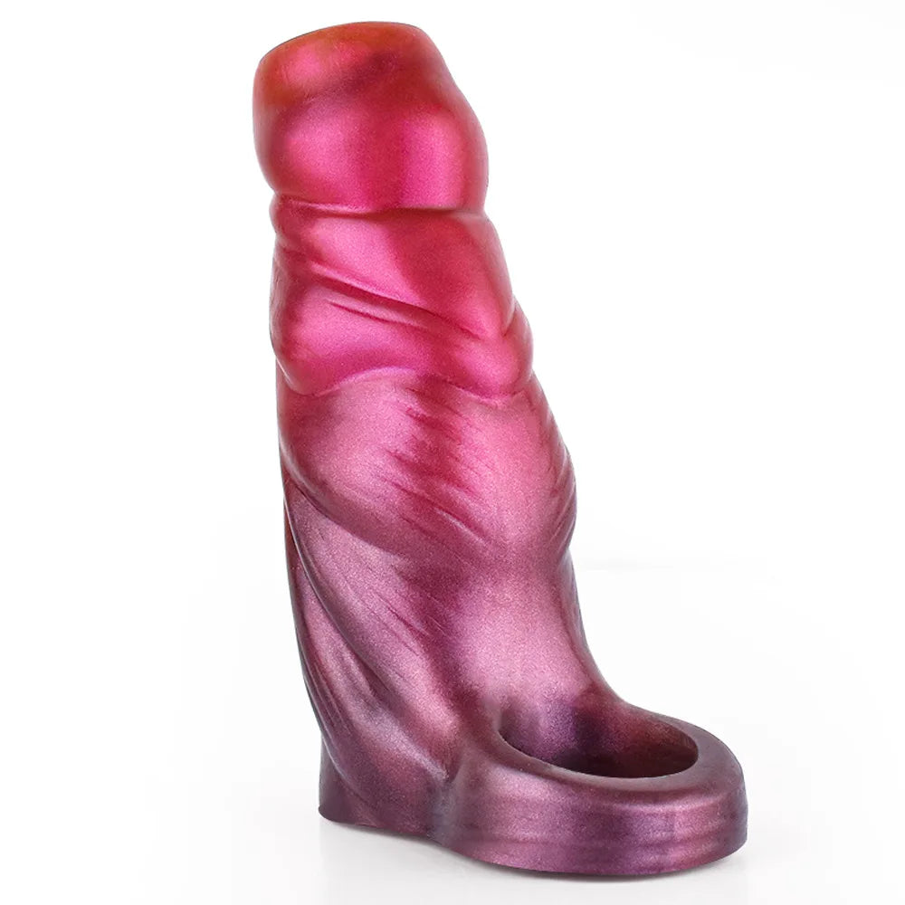 YOCY Silicone Penis Sleeve S,M,L Size Open-ended Animal Dildo Sheath Texture Massager Sex Toy For Men Women