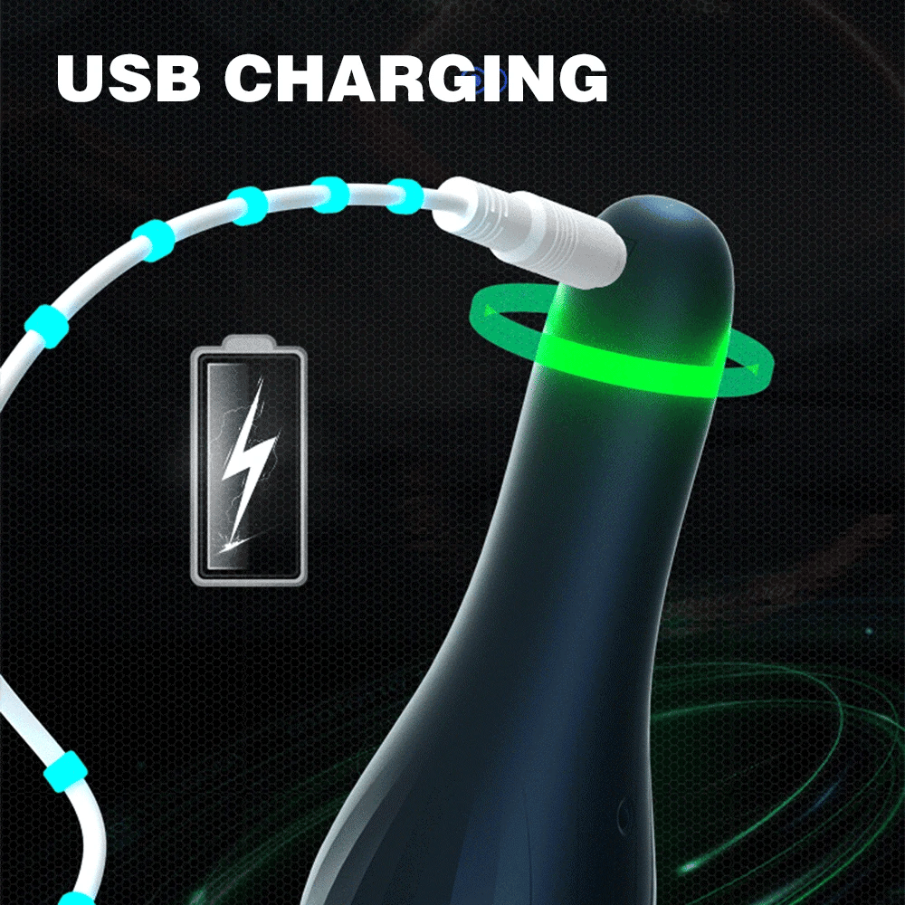 Sex Toys for Men Rechargeable Penis Massager with 10 Vibrators Male Masturbator Delay Lasting Glans Trainer Men's Glans Vibrator