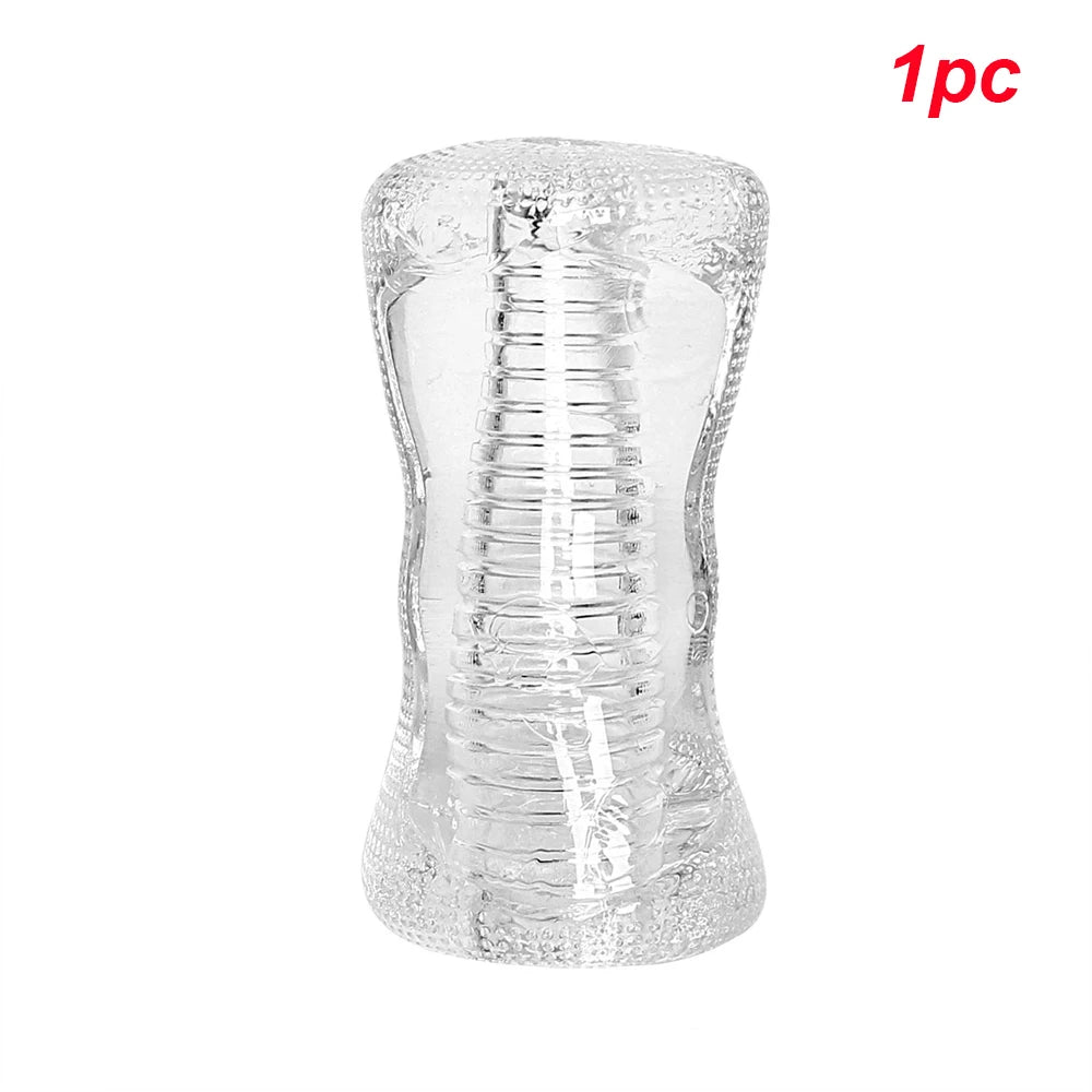 13cm Transparent Vaginal Sex Toy for Men 18 Plus Male Masturbator Realistic Vagina Real Pussy Penis Enlargement Exerciser Erotic
