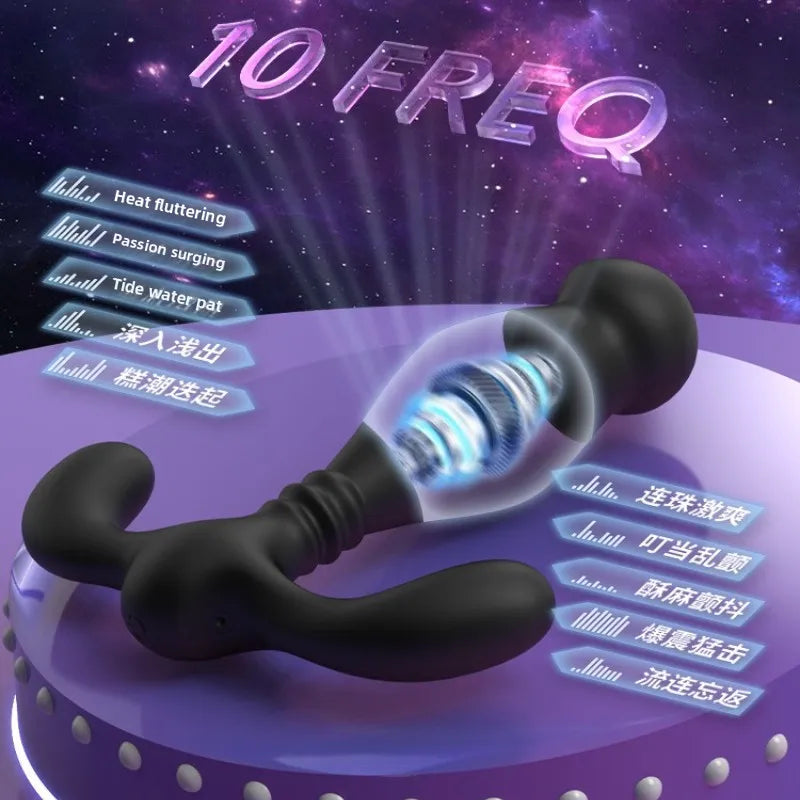10 Vibrating Ass Plug Modes Sex Toy for Control Men Gay Adult Toys Anal Silicone Anal Vibrator Prostate Massager with Stimulator
