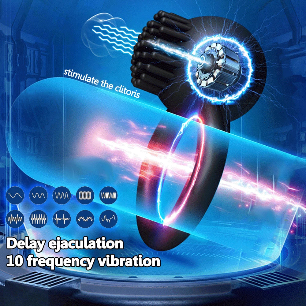 Male Cock Ring Vibrator Cockring Penis for Man Delay Ejaculation Sex Toys for Men Couple Rings Penisring Toy for Adults Supplie