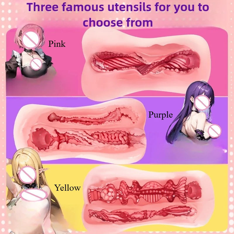 Masturbator for Men Real Sex Doll Sex Toy Anime Artificial Vagina Pocket Vagina Toy with Narrow Pussy Dick