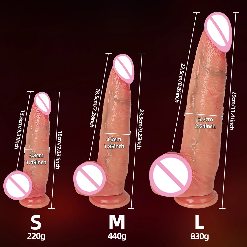 Realistic Dildos for Women Skin Sliding Foreskin Testicles Dildo Anal Vaginal Stimulation Strapon Big Penis Sex Toys for Woman