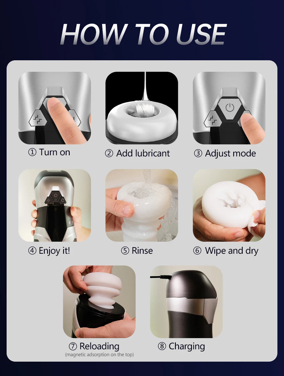 DRY WELL Sex Toys for Men Penis Pump - Male Masturbator Stroker with 3 Thrusting & 9 Vibration Adult Toys, Pocket Pussy for Men