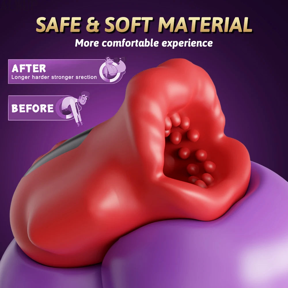 Male Sex Toy Masturbator Vibrator for Men Penis Training Delay Ejaculation Glans Training Penis Endurance Adult Products