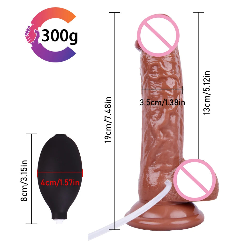 Squirting Ejaculating Dildo for Women Powerful Spray Water Silicone with Suction Cup Penis G-Spot Vagina Adult Sex Toys Big Dick