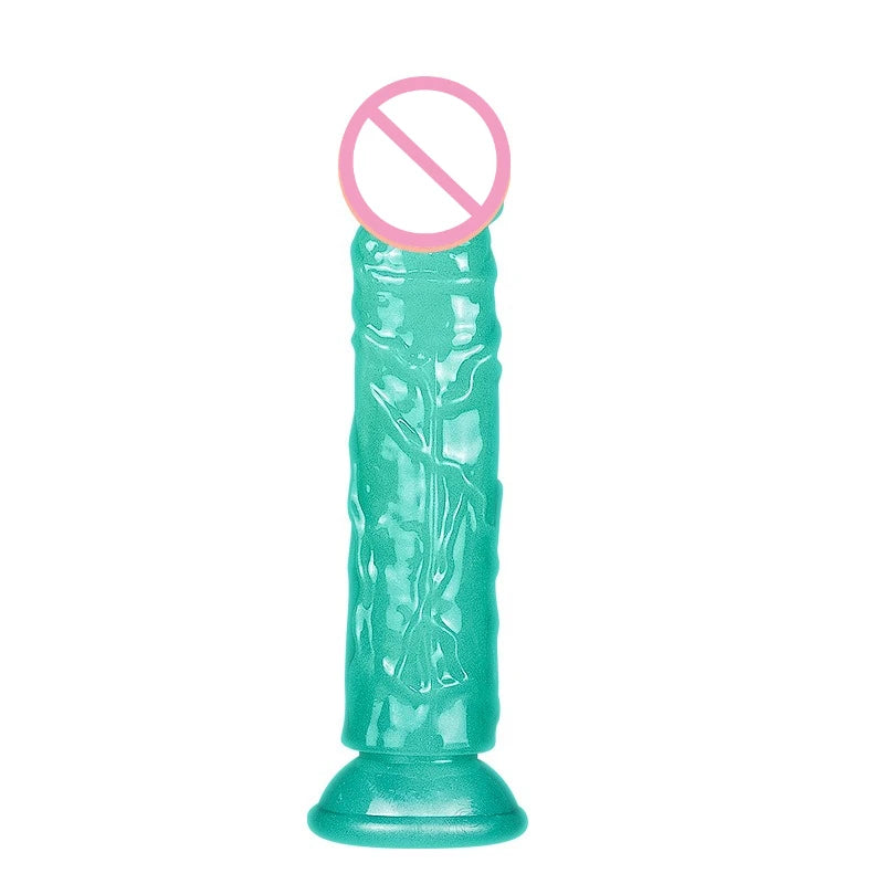 Green Dildos Glow in The Dark Realistic Penis Sex Toys for Women Masturbation Dick Orgasmic G-spot Anal Massager Butt Plug