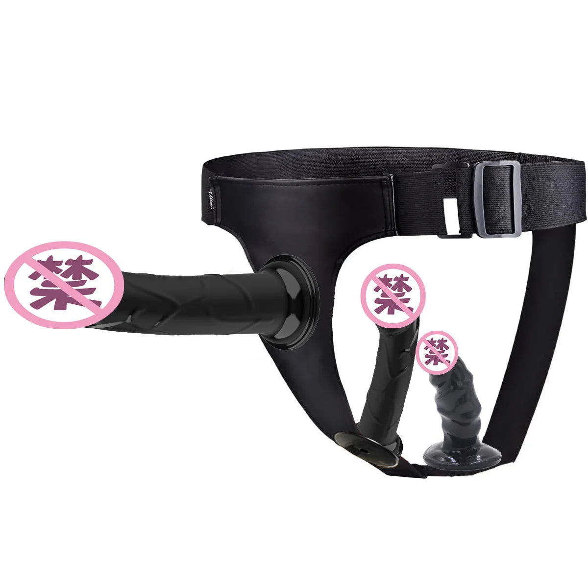 Double Dildo Lesbian Wearable Pants Female Chastity Belt Chastity Devices Sex Toy for Women Couple Anal Vagina Plug Adult Games