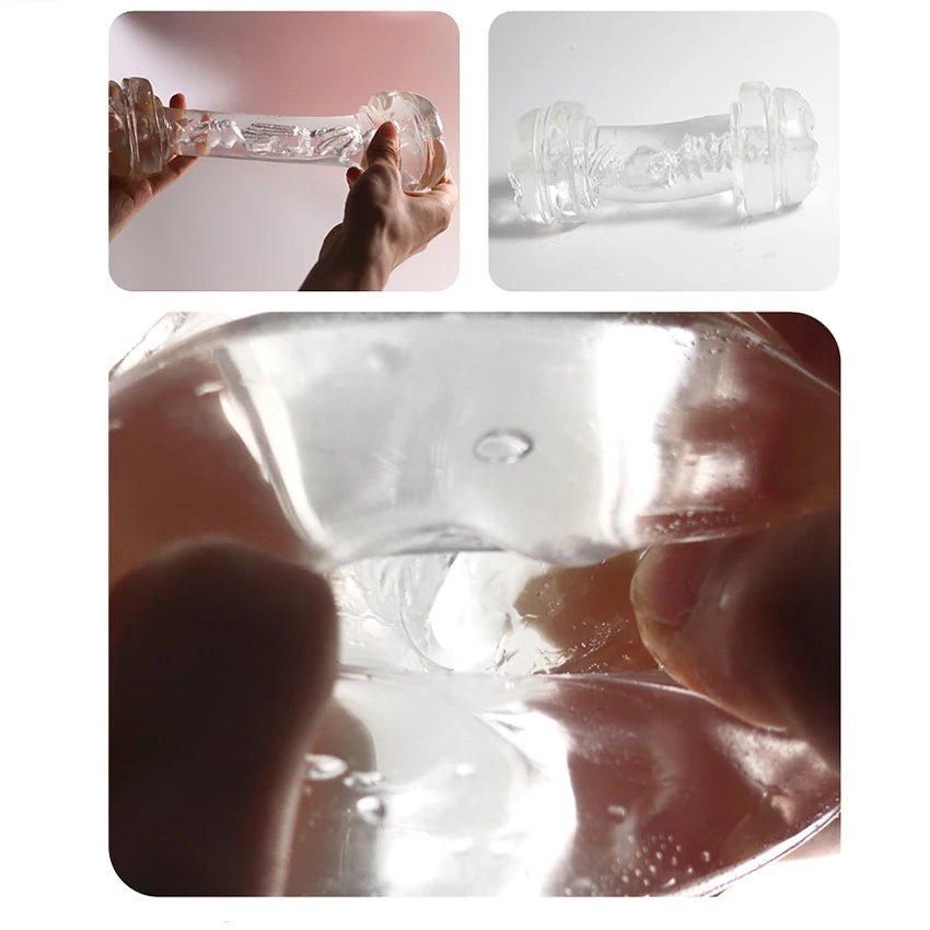 Male Masturbators Soft Pussy Sex Toys Real Vagina Adult Endurance Exercise Erotic Vacuum Pocket Masturbation Cup For Adult Men