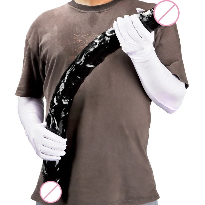 Double-headed Dick Simulated Dildo Rubber Penis Lesbian Pussy Dilated Penetration-anal Masturbation Sexy Adult Female But-pluk