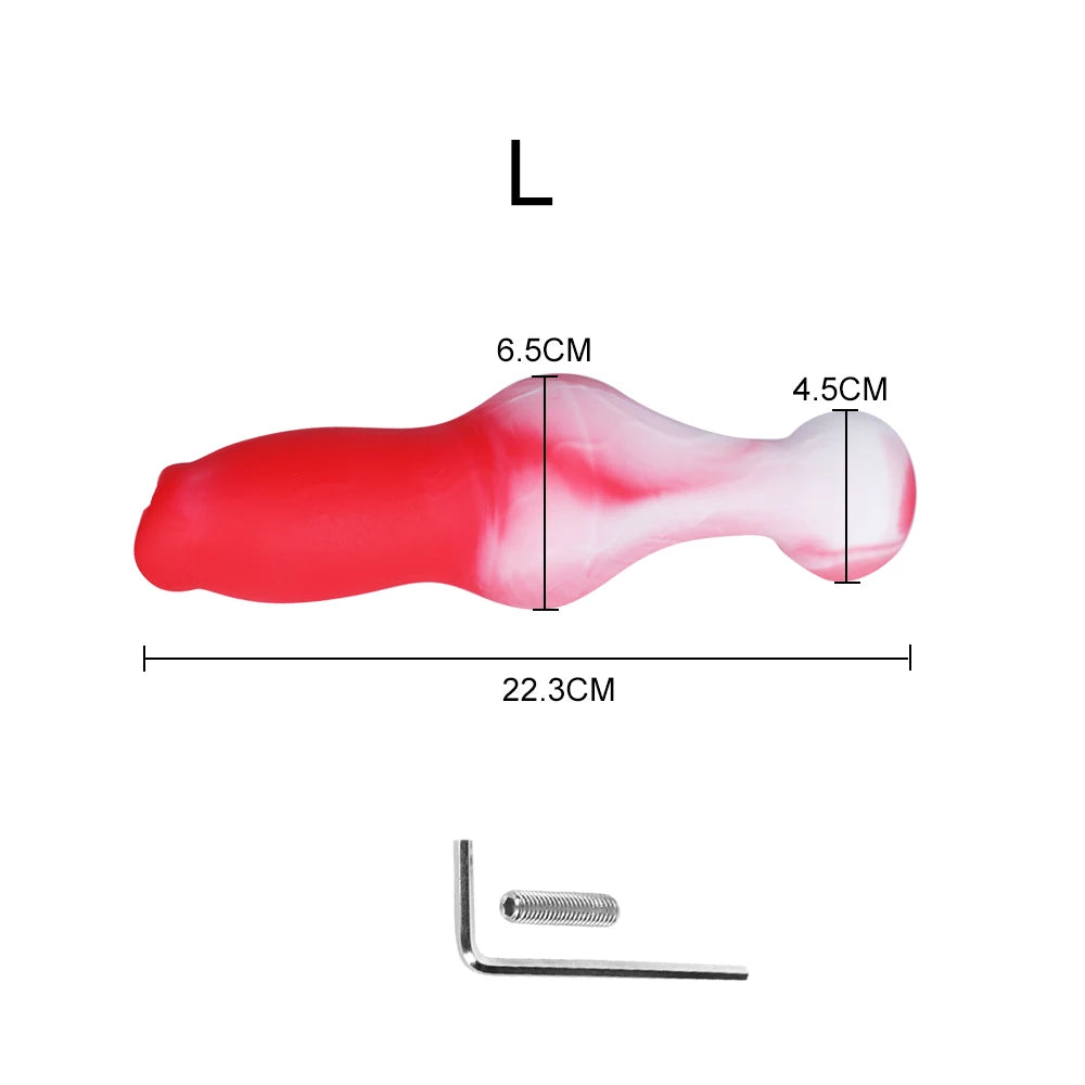 Dog Dildo With Silicone Butt Plug Long Tail Cosplay BDSM Adult Sex Games Long Anal Plug Animal Dildos For Women Penis Buttplug