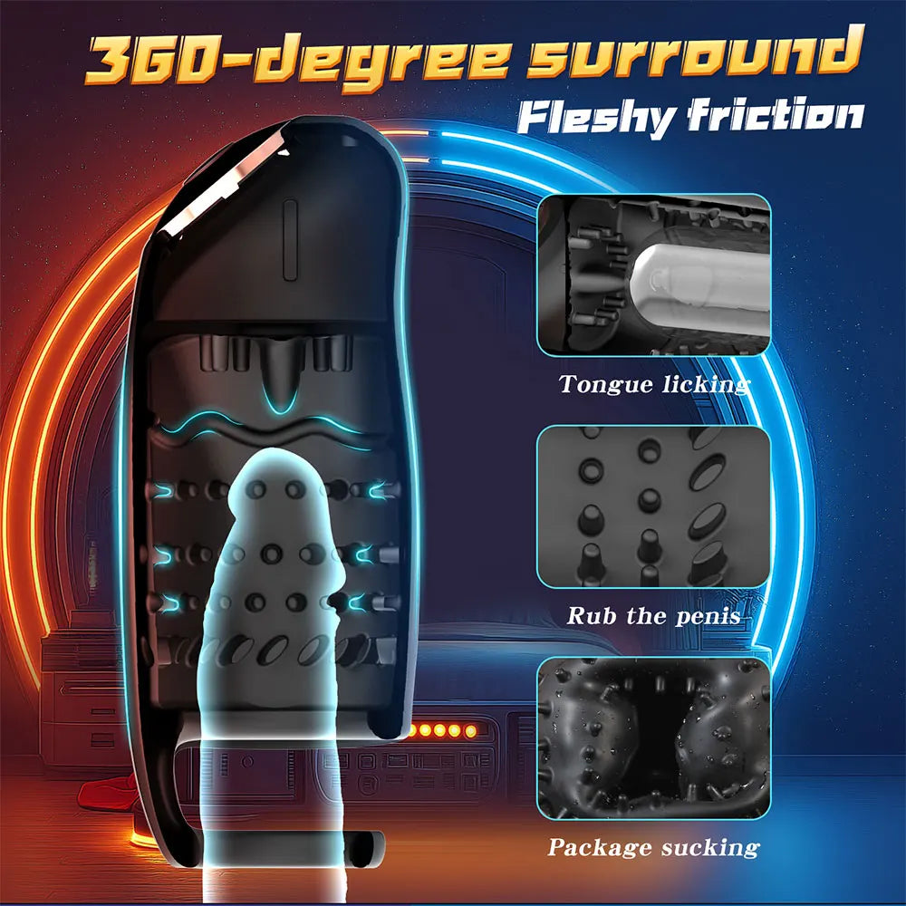 Sex Toys Male Masturbator Penis Vibrator 9 Vibrating & Licking Stroker with App Control 360° Wrapping Adult Sex Toy Sex Machine