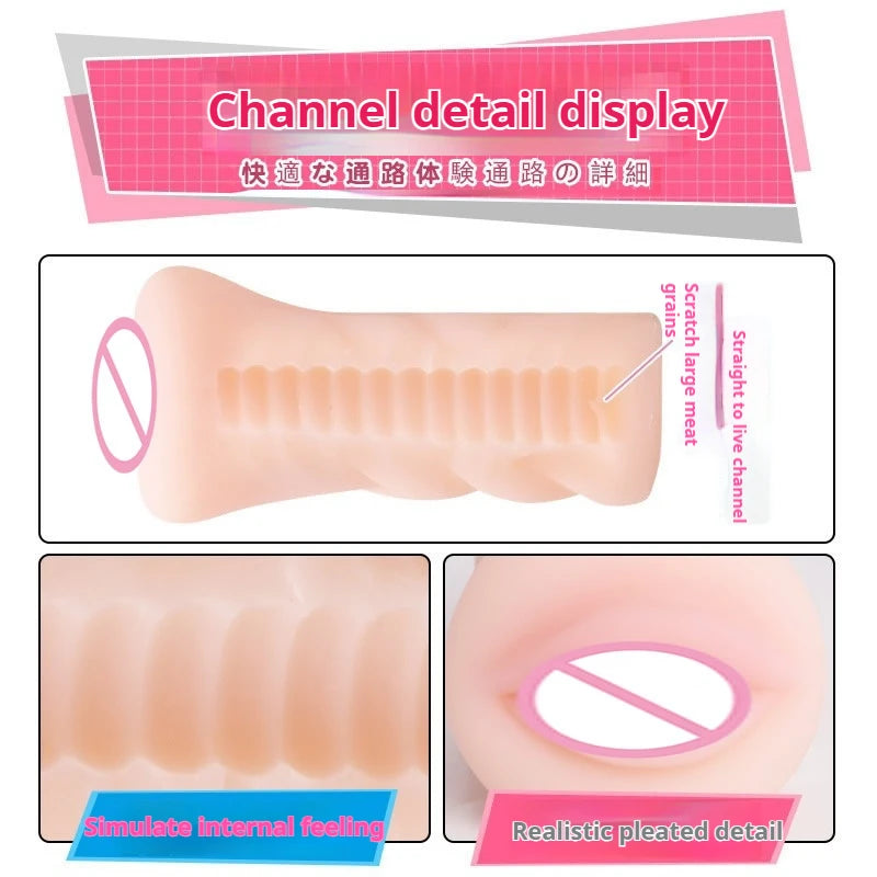 WIKISH Boxed Male Masturbator Adult Oral Vaginal Anal Realistic Sex Toy for Men