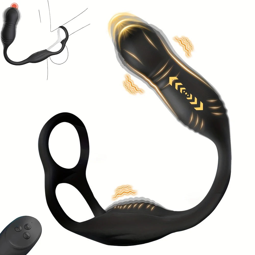 Male Thrusting Prostate Massager Remote Contro Buttplug Vibrator for Men Gay Anal Dildo Prostate Stimulator Sex Toy for Couples