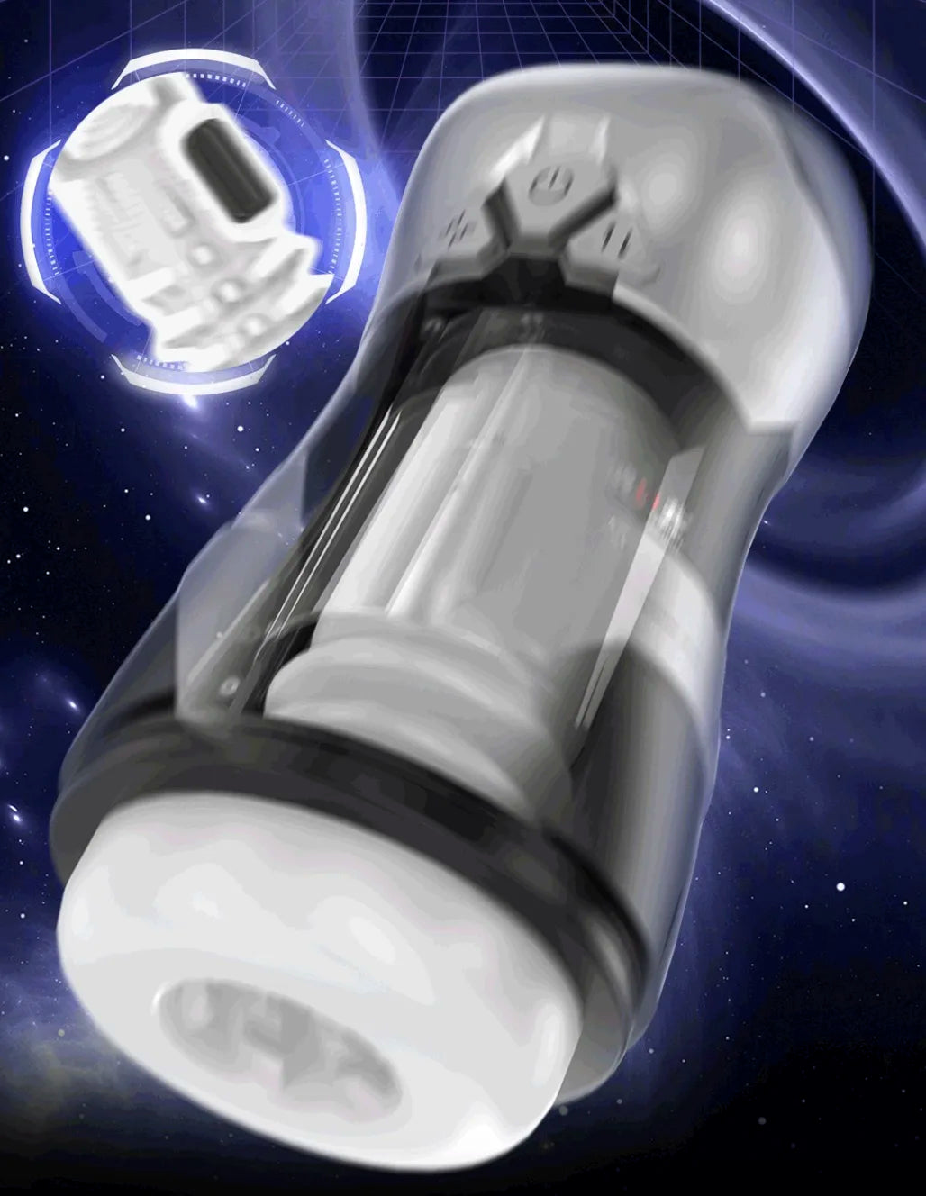 DRY WELL Sex Toys for Men Penis Pump - Male Masturbator Stroker with 3 Thrusting & 9 Vibration Adult Toys, Pocket Pussy for Men