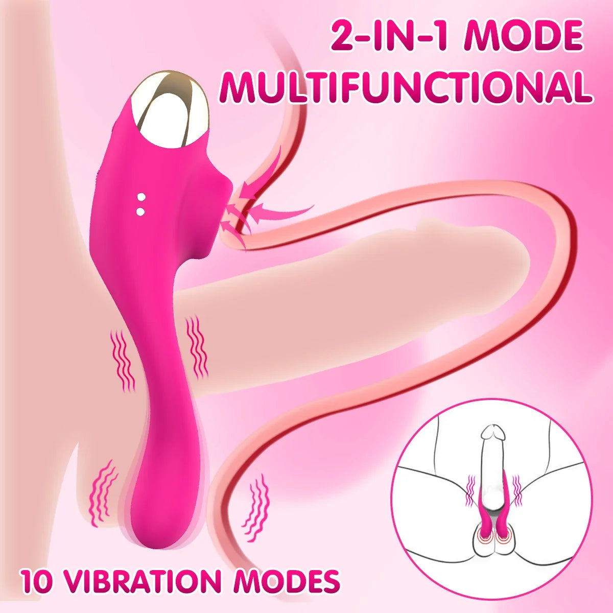 Penis Cock Ring Vibrator for Men Delay Ejaculation Stimulator Clit Sucker Dick Enlarger Ring Sex Toy Men Couples Adult Goods