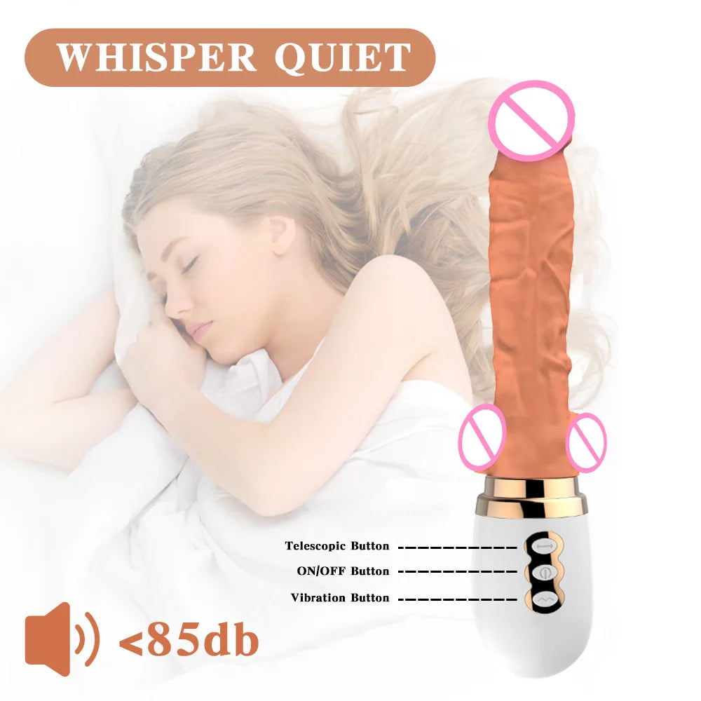 Female Adult Toys Dildo Thrusting Vibrator  Telescopic Penis G Spot Realistic Penis Suction Cup Sex Toy For Women Gay JoinJJtoy