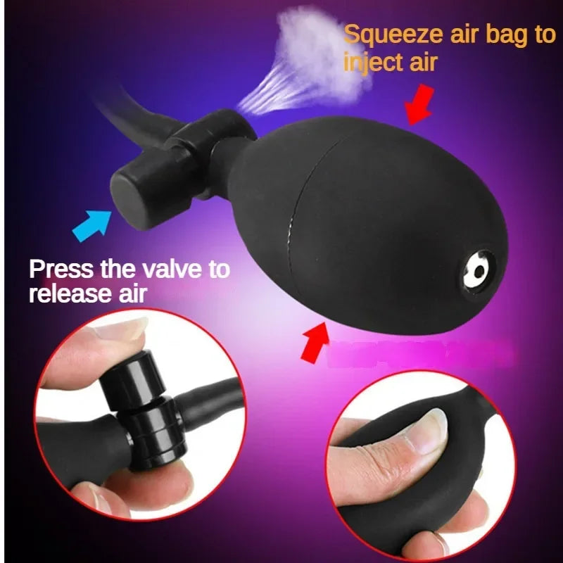 Inflatable Dildos Adjustable Size New Realistic Dildos Erotic Dildo Artificial Penis G-spot Large Anal plug Female masturbation