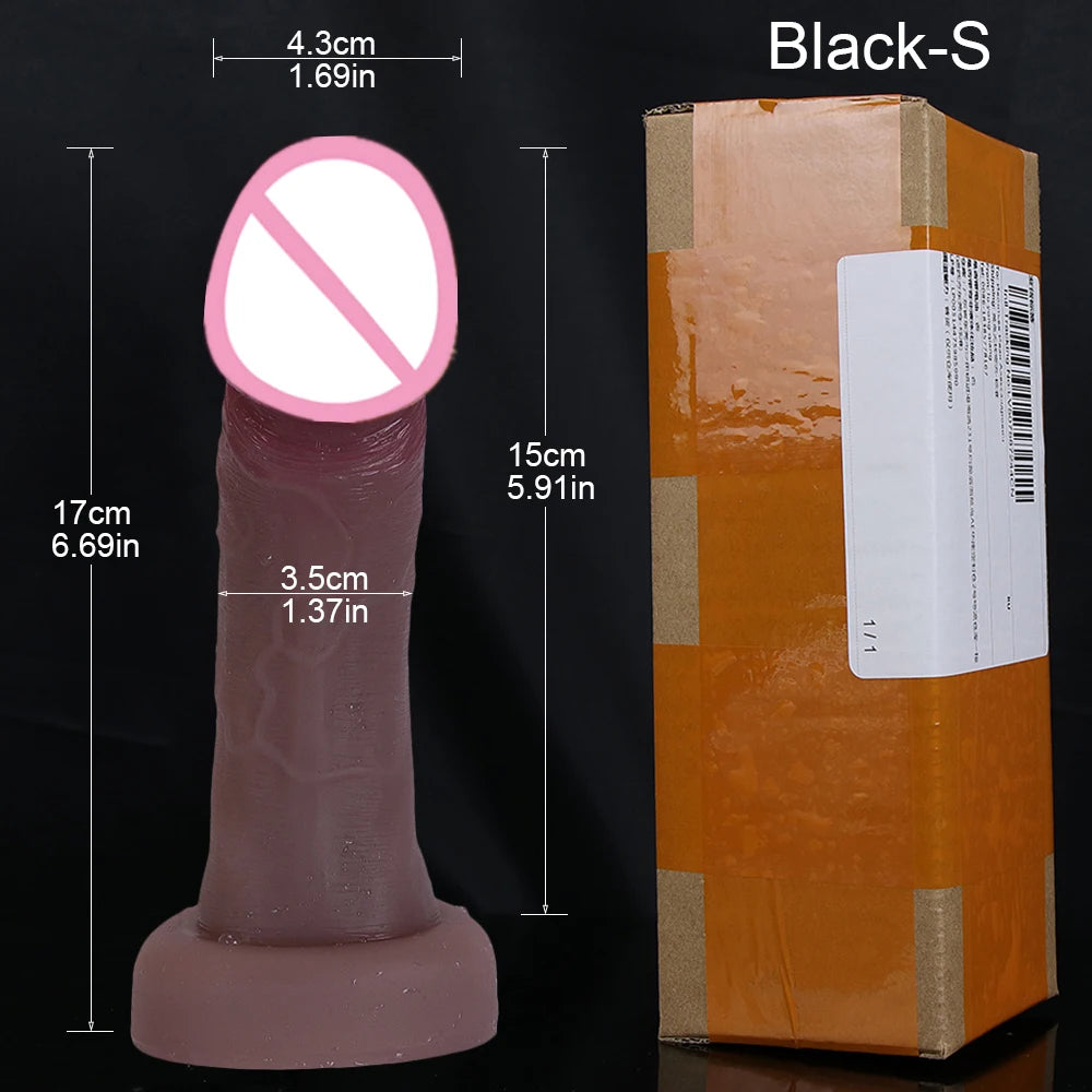 Realistic Dildos Big Glans With Suction Cup Vagina Anal Sex Toys For Woman Strapon Soft Penis Butt Plug Adults Cock Masturbator