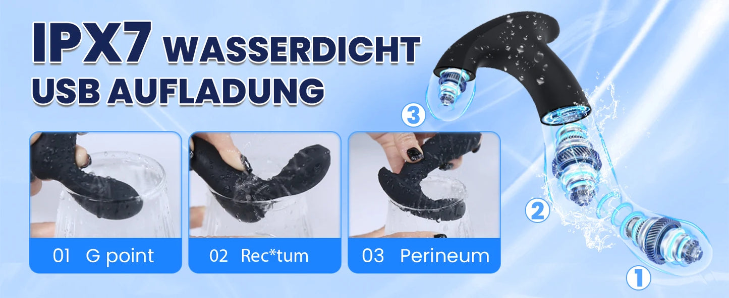 Male Prostate Massager Dildo Vibrator Remote Control Vibrating Anal Plug Delay Ejaculation Penis Ring Sex Toy For Men Couples