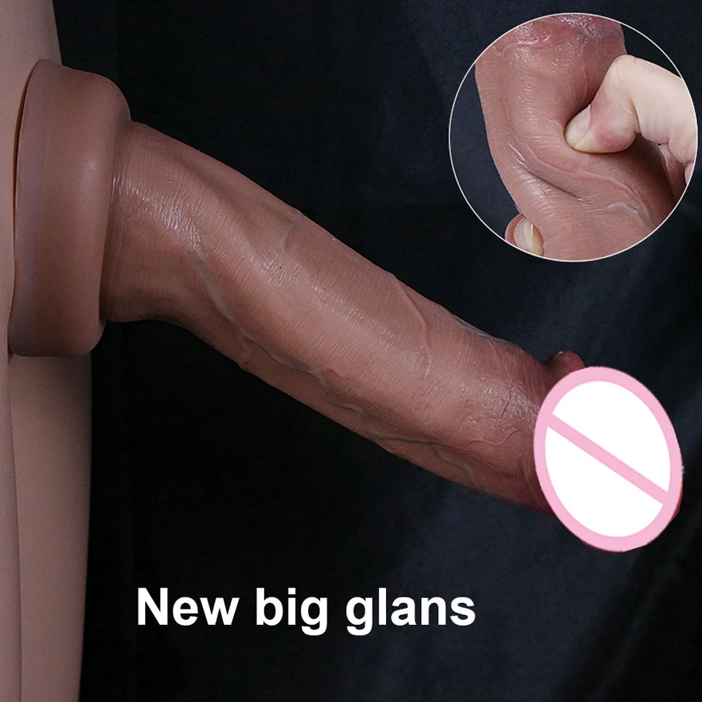 Realistic Dildos Big Glans With Suction Cup Vagina Anal Sex Toys For Woman Strapon Soft Penis Butt Plug Adults Cock Masturbator