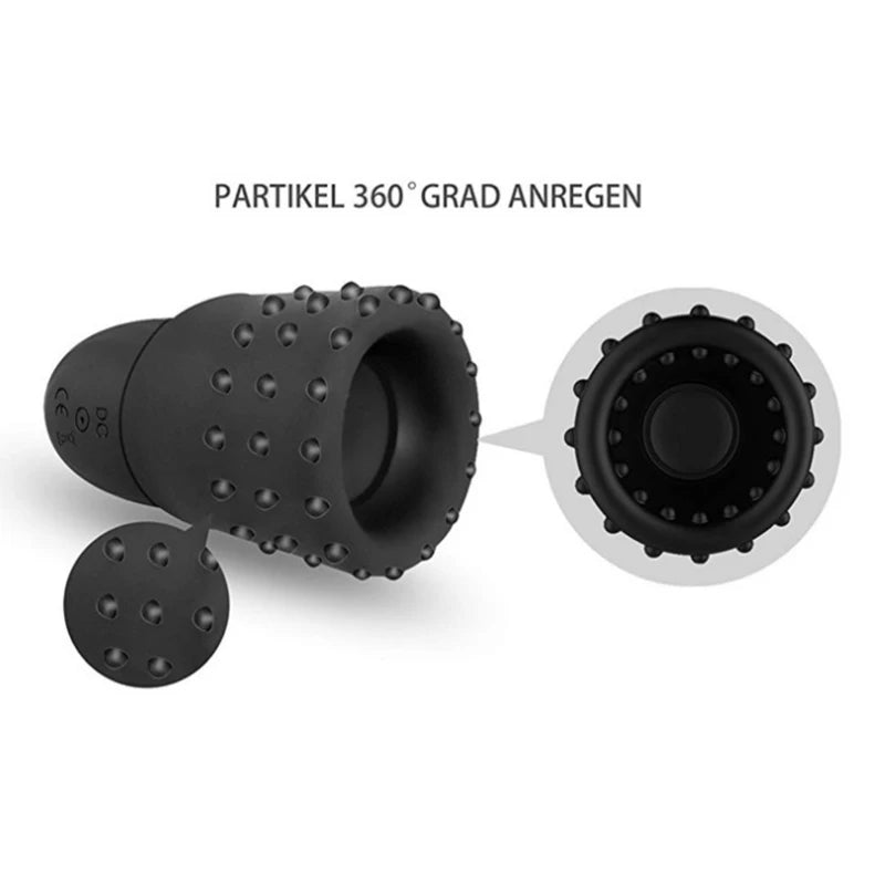 Male Glans Stimulate Massager 10 Modes Penis Delay Trainer Vibrator Rotate Masturbator Automatic Oral Climax Sex Sex Toy For Men