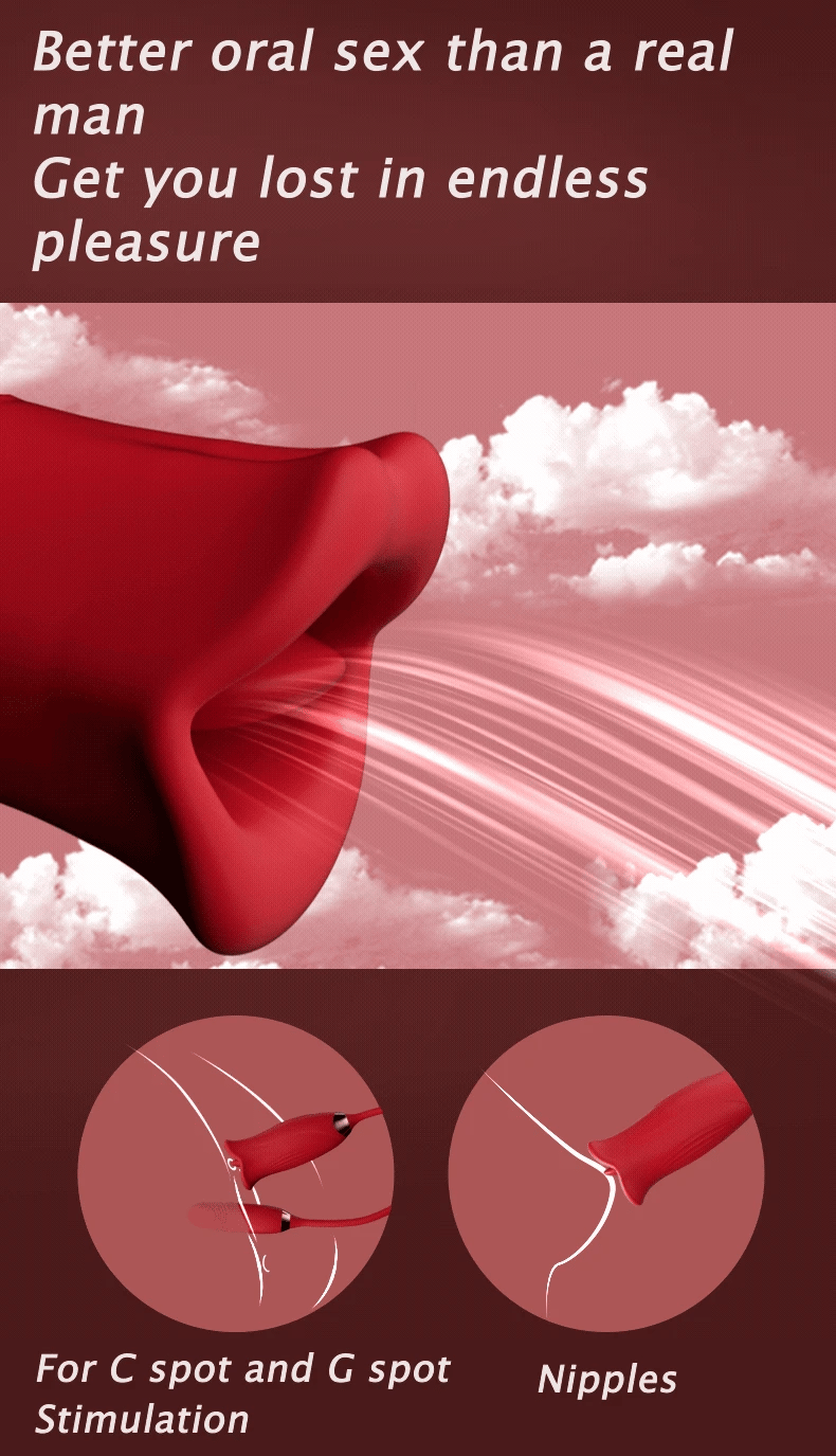 Sucking Licking Dildo Vibrator Female Tongue Telescopic Dildos G-spot Clitoris Nipple Stimulator Female Female Masturbation 18+